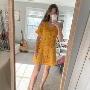 Yellow floral dress